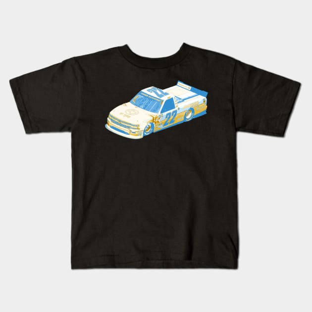 NASCAR CHROME GOLD Kids T-Shirt by CharlieCreator